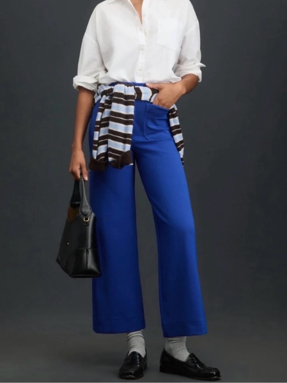 Maeve Colette Knit Cropped Wide Leg Pants